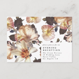 Romantic Modern Flower Floral Wedding Enclosure Card