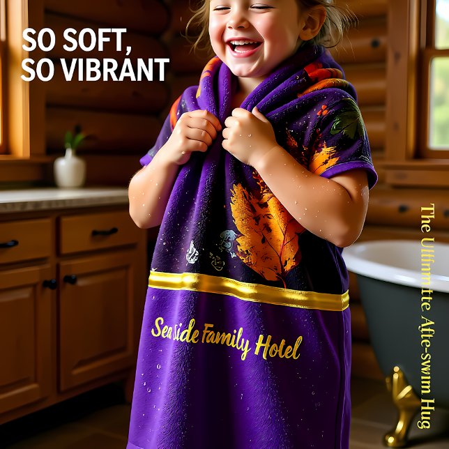 Romantic modern with autumn leaves Bath To Bath Towel Set (Creator Uploaded)