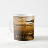 Romantic moments sunset ocean photo with text