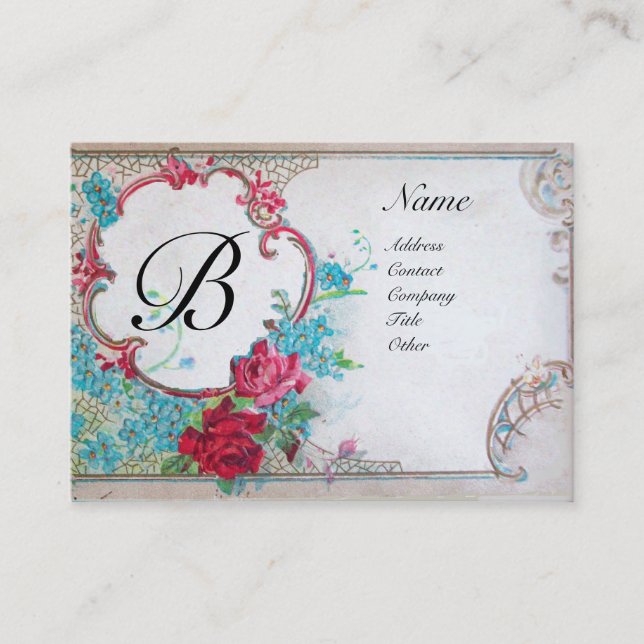 ROMANTIC MONOGRAM BUSINESS CARD (Front)
