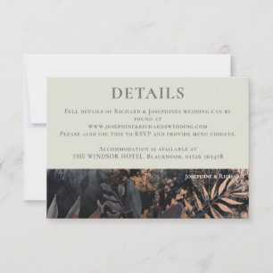 Romantic moody details enclosure card