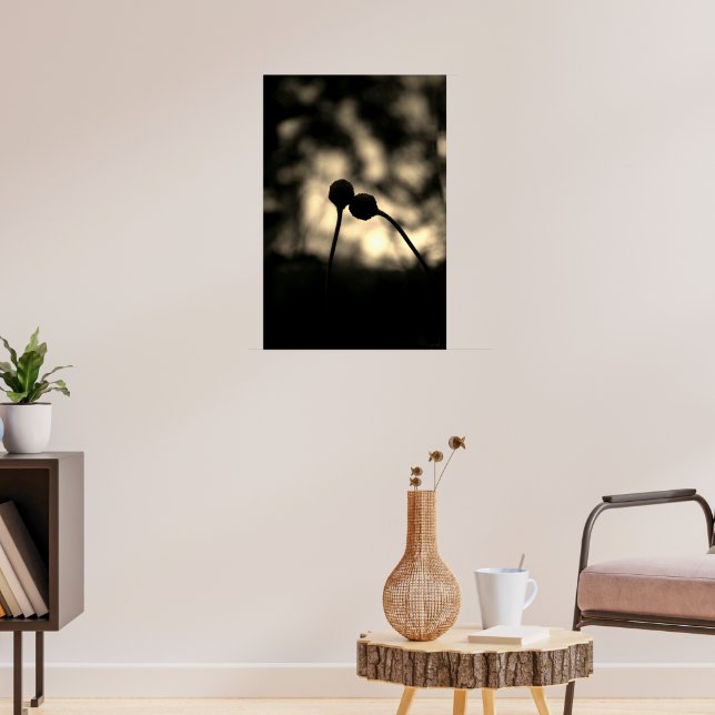 Romantic Moody Flowers – Botanical Fantasy Boho Poster (Living Room 3)