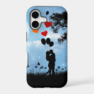 Romantic Moonlight Couple Silhouette Love