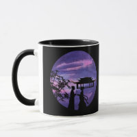 Romantic Moonlight Silhouette Asian Love Story art