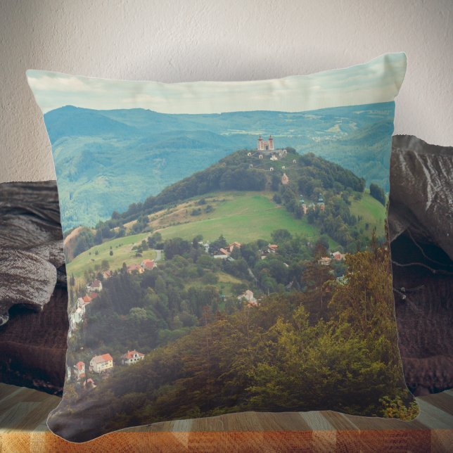 Romantic mountain landscape cushion (Creator Uploaded)