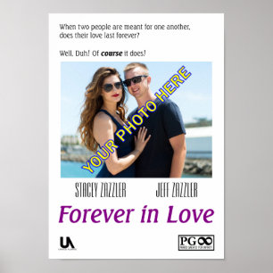 Romantic movie poster to be customised by YOU!