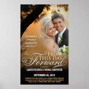 Romantic Movie Poster Wedding Photo Template