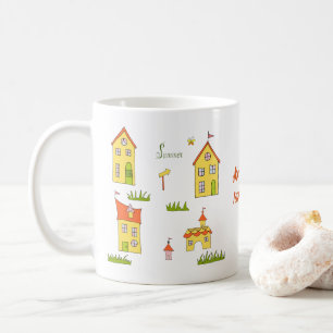 Romantic My sweet little town Minimalist    Coffee Mug