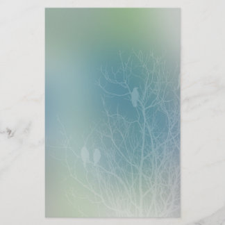Romantic Nature and Bird Design Stationery
