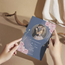 Romantic Navy Blue & Blush Pink Wedding