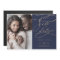 Romantic Navy Calligraphy Photo Save the Date