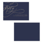 Romantic Navy Calligraphy Wedding Website RSVP
