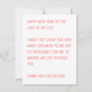 Romantic New year Holiday Card