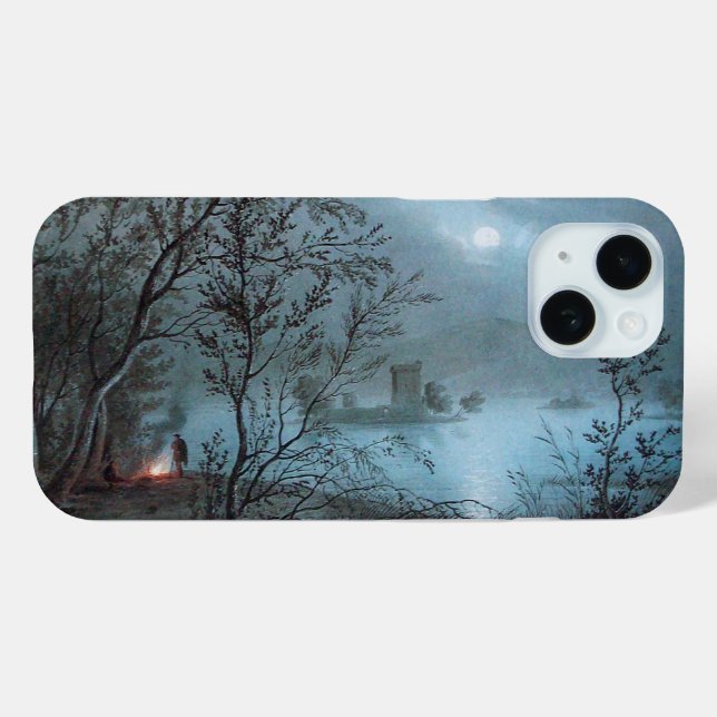 ROMANTIC NOCTURNE LANDSCAPE IN BLUE Case-Mate iPhone CASE (Back (Horizontal))
