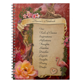 Romantic Notebook (Text customisable)