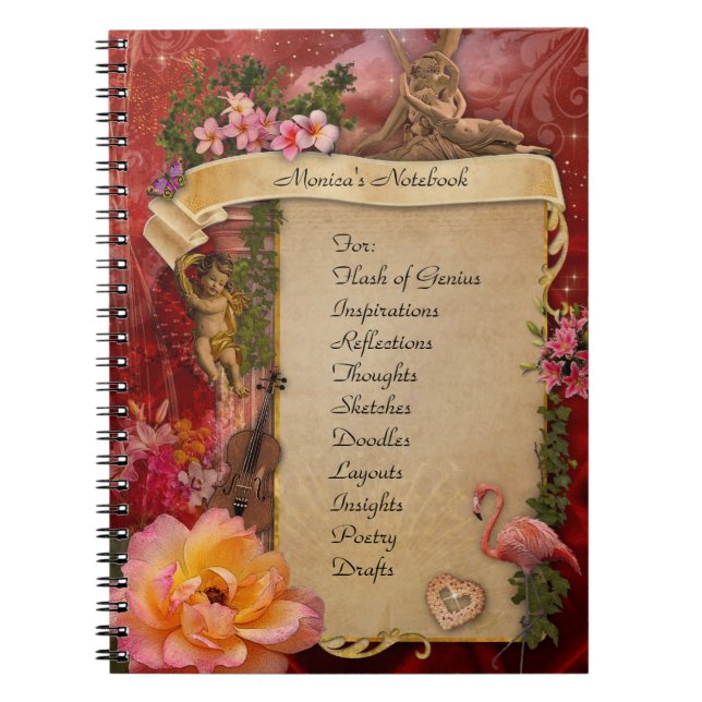 Romantic Notebook (Text customisable) (Front)