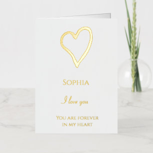 Romantic Open Heart Love   Foil Greeting Card