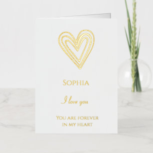 Romantic Open Hearts Love   Foil Greeting Card