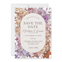 Romantic Orange Lavender Floral 