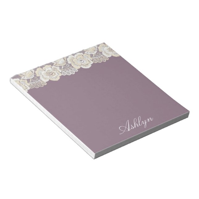 Romantic Orchid Purple Floral   Notepad (Angled)