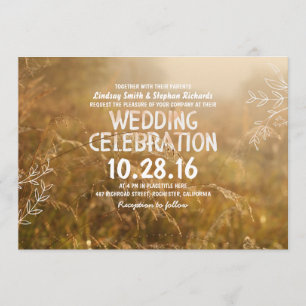 romantic outdoor wedding invitations