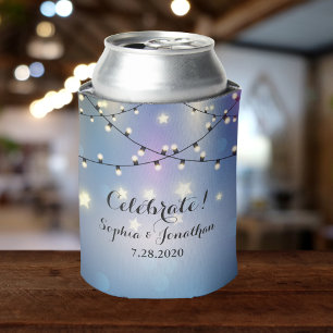 Romantic Outdoor Wedding Twinkle String Lights Can Cooler