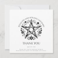 Romantic Pagan Wicca Wedding Flat Thank You Card
