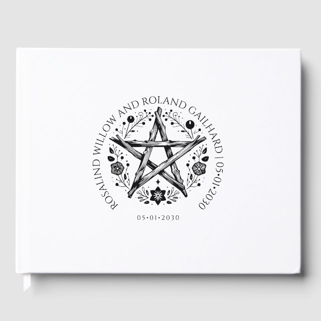 Romantic Pagan Wicca Wedding Guest Book (Front)