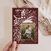 Romantic Painted Floral Arch Photo | Save The Date