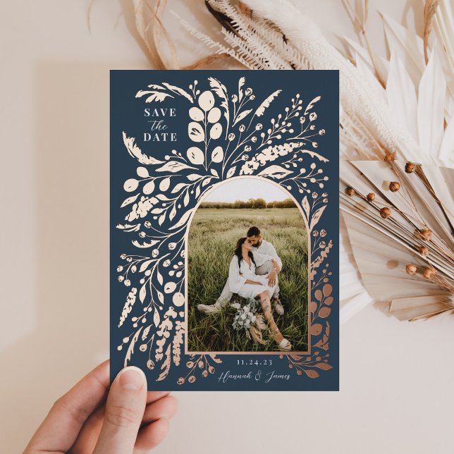 Romantic Painted Floral Arch Photo | Save The Date (Creator Uploaded)