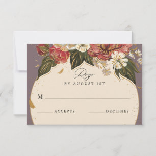 Romantic Painted Floral RSVP Card