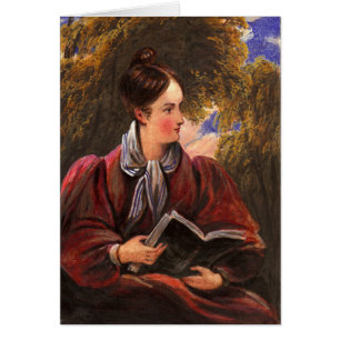 Romantic Painting of a Woman Reading in a Park