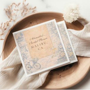 Romantic Paris Bridal Shower Napkin