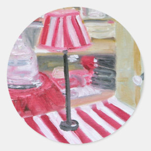 Romantic Paris Classic Round Sticker