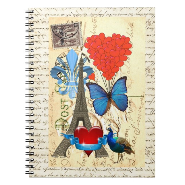 Romantic Paris collage Notebook (Front)