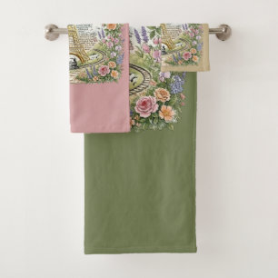 Romantic Paris, Eiffel Tower, French Art Bath Towel Set