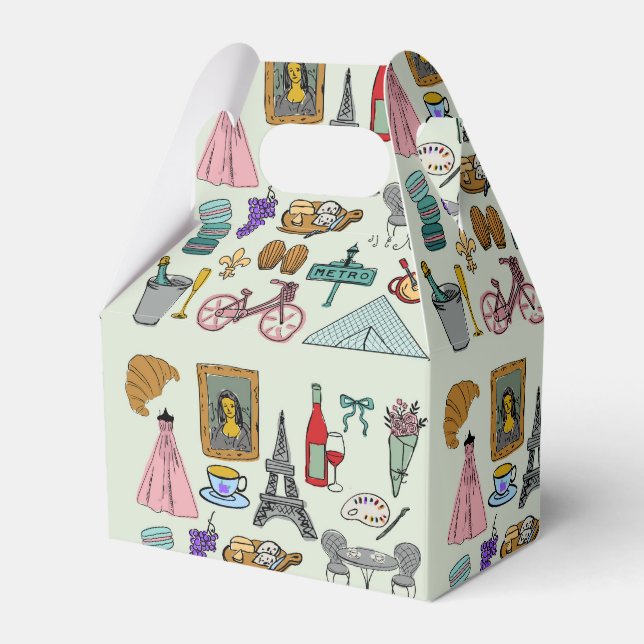 Romantic Paris Favour Box (Front Side)