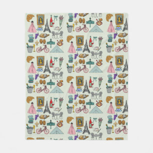 Romantic Paris Fleece Blanket