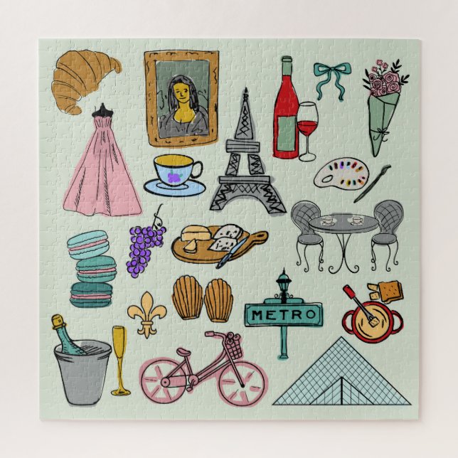 Romantic Paris Jigsaw Puzzle (Vertical)