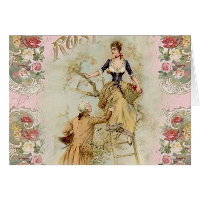 Romantic Paris Lovers pink shabbychic (Front Horizontal)