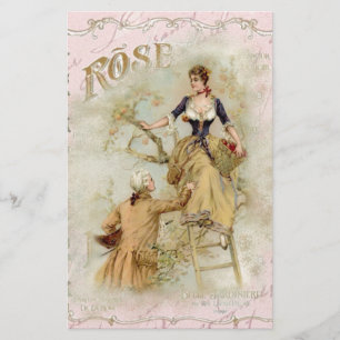 Romantic Paris Lovers pink shabbychic Stationery