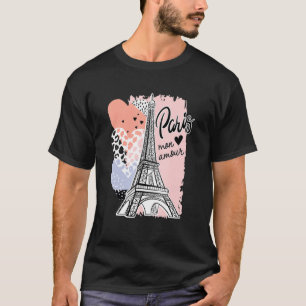 Romantic Paris Mon Amour Paris My Love Eiffel Towe T-Shirt