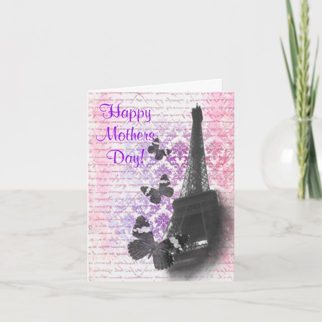 Romantic Paris  mothers day Card (Front)
