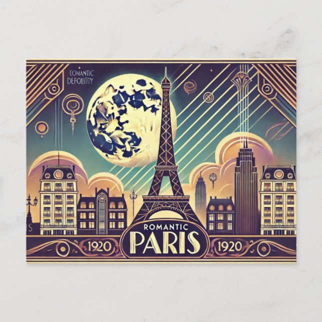 Romantic Paris Postcard (Front)