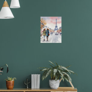 Romantic Paris Street Scene Print