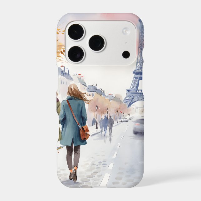 Romantic Paris Street Scene Print (Back)