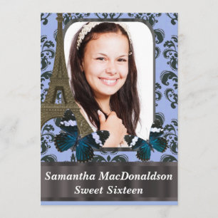 Romantic Paris  sweet sixteen birthday Invitation