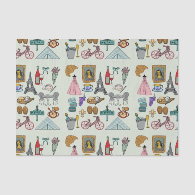 Romantic Paris Tissue Paper (Front)