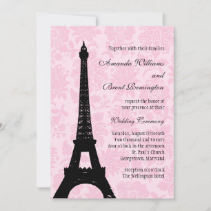 Romantic Paris Wedding Invitation