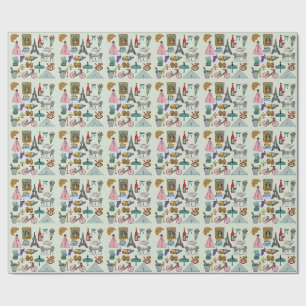 Romantic Paris Wrapping Paper